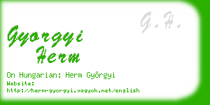 gyorgyi herm business card